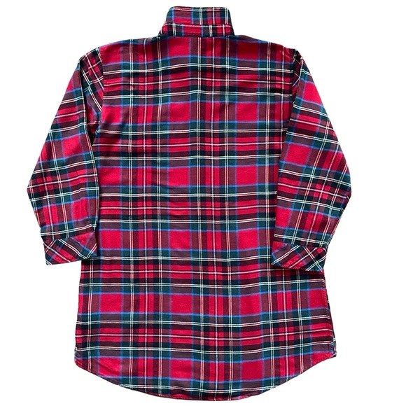 Ralph Lauren Women's Red Tartan Plaid Sleep Shirt or Nightgown - Picture 4 of 6